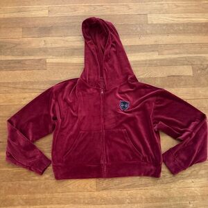 Marvel Studios Black Panther Wakanda Forever plush zip up hoodie boys sz L
 b61